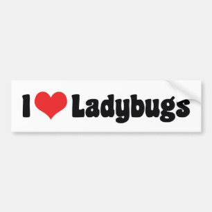 I Liebe Heart Ladybugs - Ladybug Liebhaber Autoaufkleber