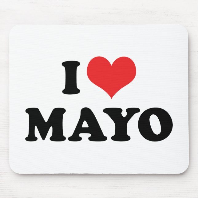 I Liebe Heart Mayo - Mayonnaise Lover Mousepad (Vorne)