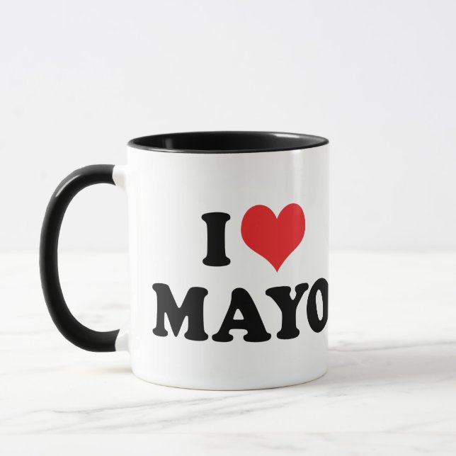 I Liebe Heart Mayo - Mayonnaise Lover Tasse (Links)