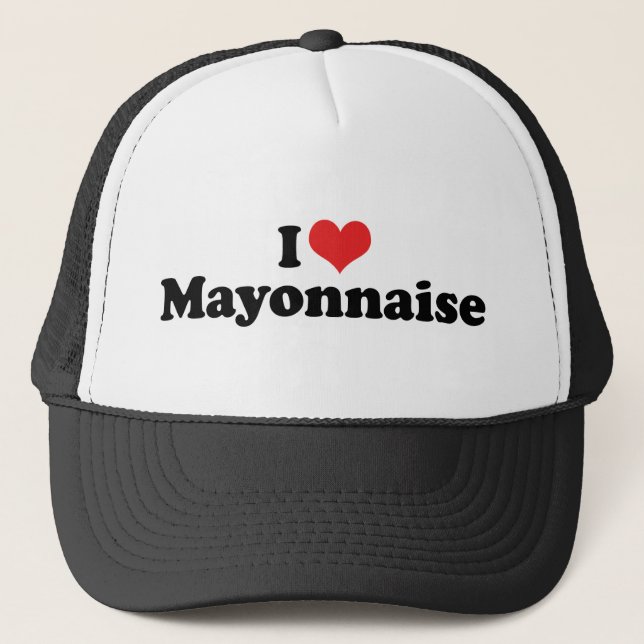 I Liebe Heart Mayo - Mayonnaise Lover Truckerkappe (Vorderseite)