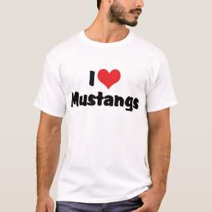 I Liebe Heart Mustangs - Horse Lover T-Shirt