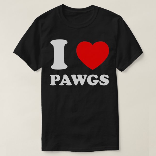 I Liebe Heart Pawgs T-Shirt (Design vorne)