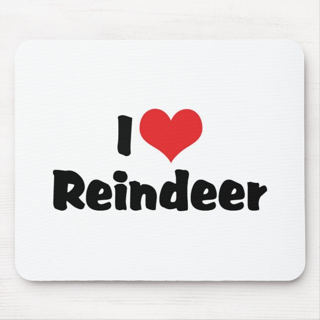 I Liebe Heart Rentier Mousepad (Vorne)