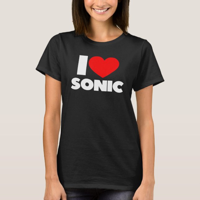 I Liebe Heart Sonic T-Shirt (Vorderseite)