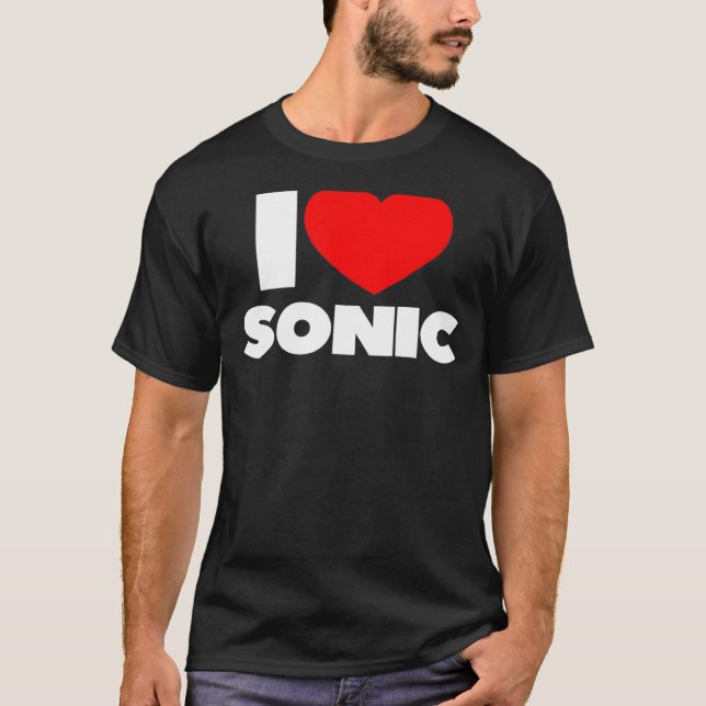 I Liebe Heart Sonic T-Shirt (Vorderseite)