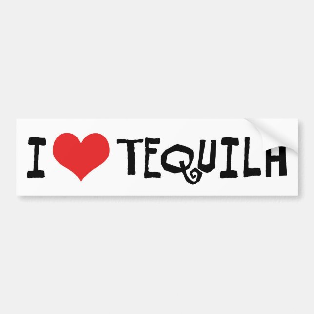 I Liebe Heart Tequila Autoaufkleber (Vorne)