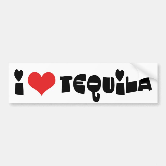 I Liebe Heart Tequila Autoaufkleber (Vorne)