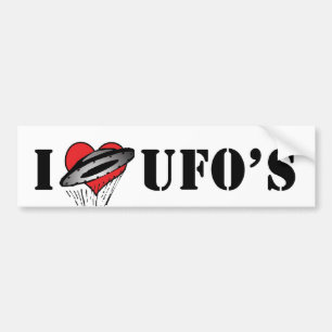 I Liebe Heart UFO's - Roswell Area 51 Alien Lover Autoaufkleber