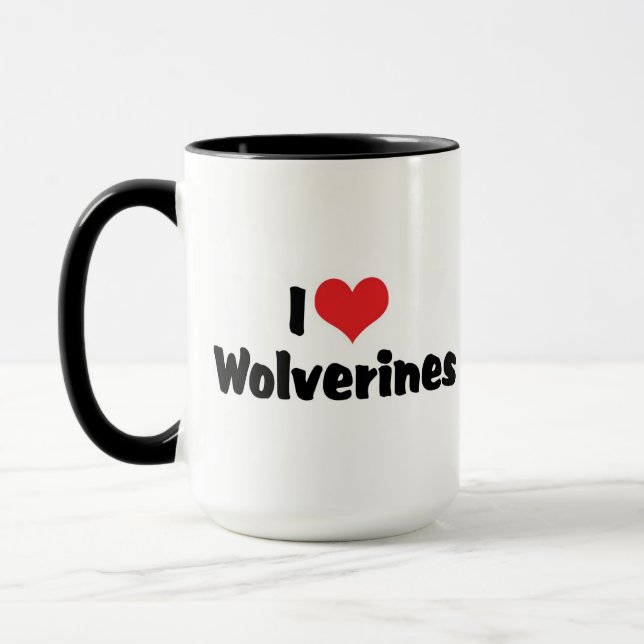 I Liebe Heart Wolverines Tasse (Links)