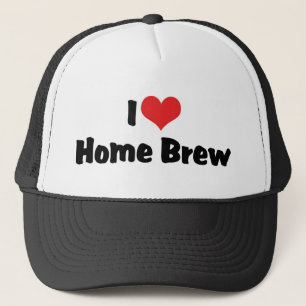 I Liebe Heart Zuhause Brew - Beer Lover Truckerkappe
