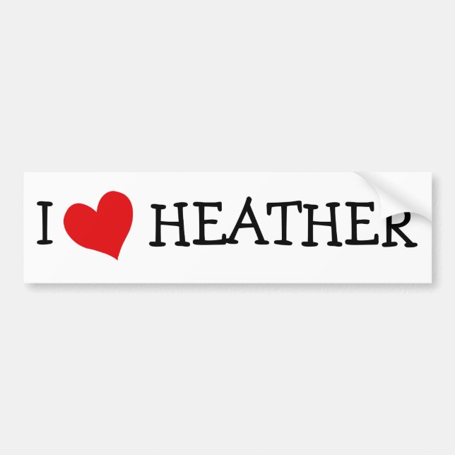 I Liebe Heather Autoaufkleber (Vorne)