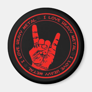 I Liebe Heavy Metal Radio Magnet