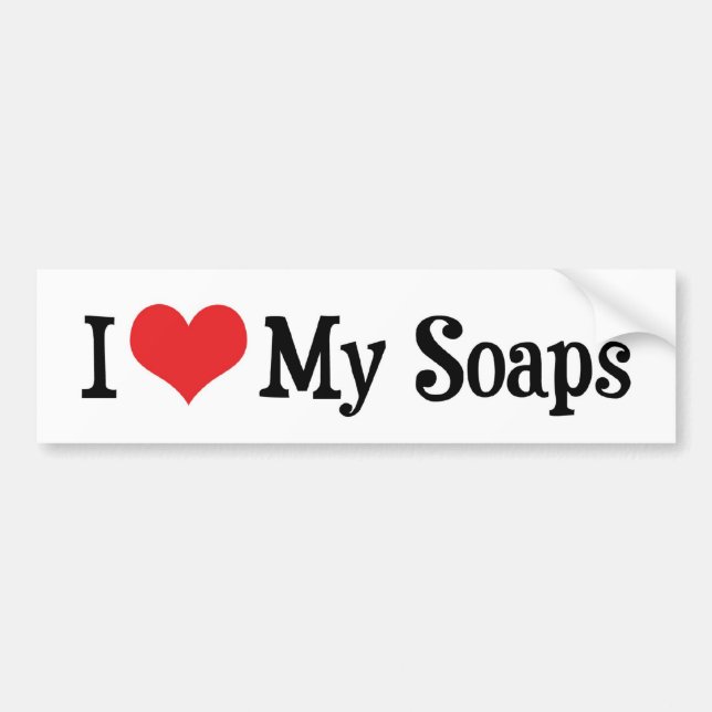 I Liebe Hebe My Soaps - Soap Opera Lover Autoaufkleber (Vorne)