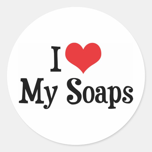 I Liebe Hebe My Soaps - Soap Opera Lover Runder Aufkleber (Vorderseite)