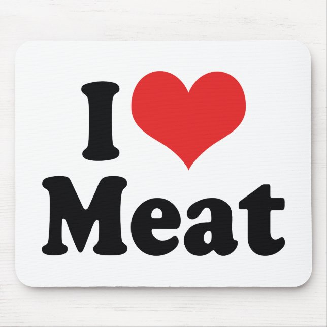 I Liebe Hefefleisch - Beef Steak GRILLEN Lover Mousepad (Vorne)