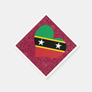 I Liebe-Heiliges+Kitts+und+Nevis Serviette
