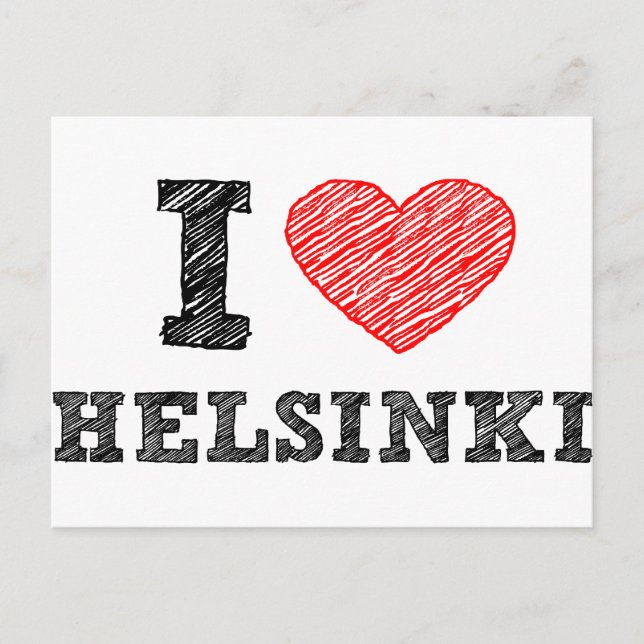 I Liebe Helsinki Postkarte (Vorderseite)
