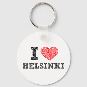 I Liebe Helsinki Schlüsselanhänger