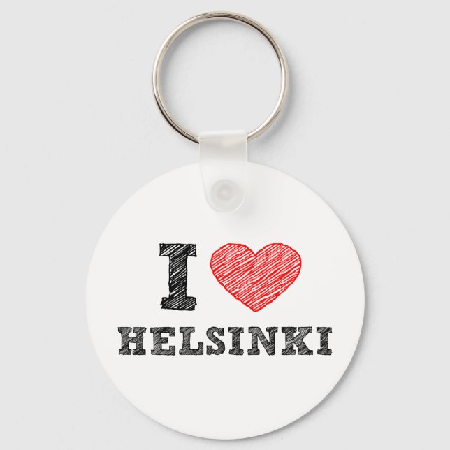I Liebe Helsinki Schlüsselanhänger (Vorderseite)