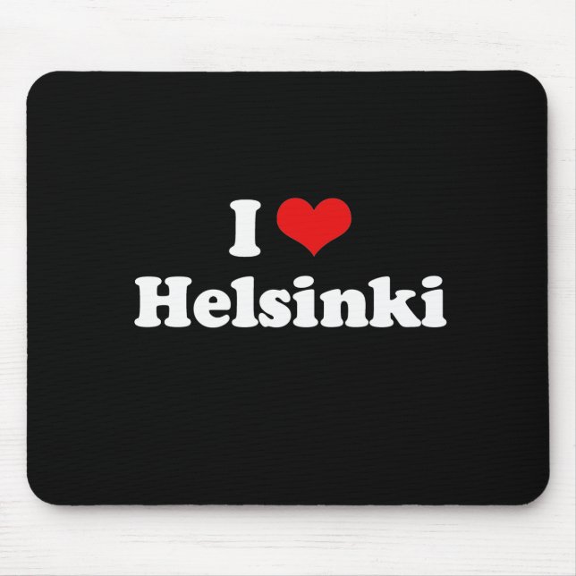 I Liebe-Helsinki-T-Shirt Weiß-T-Shirt Mousepad (Vorne)