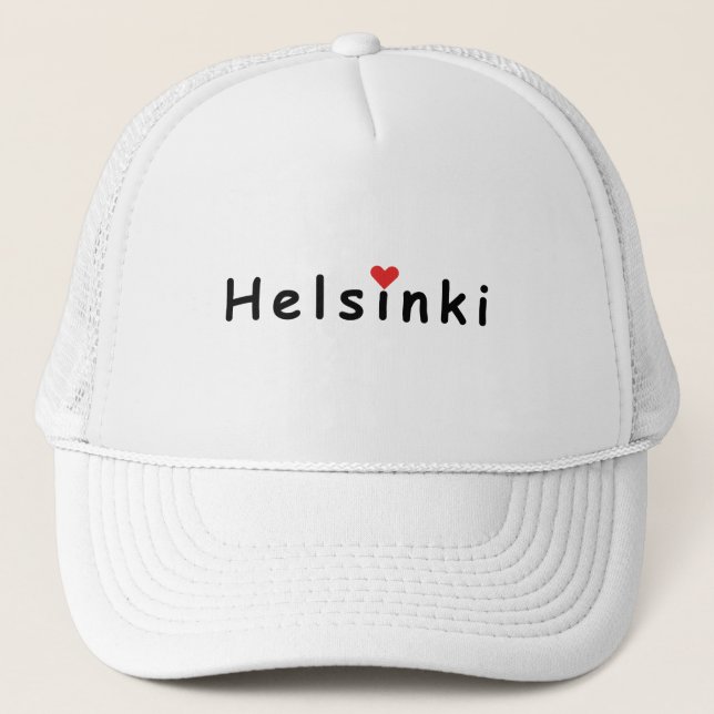 I Liebe Helsinki Truckerkappe (Vorderseite)