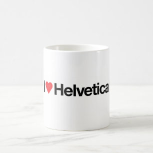 I LIEBE-HELVETICA TASSEN-GRAFIKDESIGNER-TYPOGRAFIE TASSE