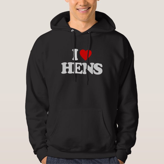 I LIEBE-HENNEN HOODIE (Vorderseite)