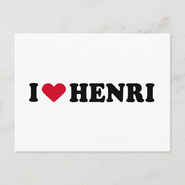 I LIEBE HENRI POSTKARTE (Vorderseite)
