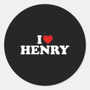 I Liebe Henry He Runder Aufkleber