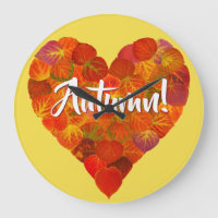 I Liebe Herbst, Bold - Red Aspen Leaf Herz 1