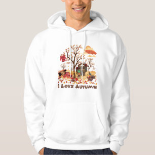 I Liebe-Herbst - Fall-Landschaft Hoodie