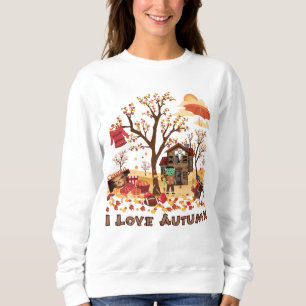 I Liebe-Herbst - Fall-Landschaft Sweatshirt