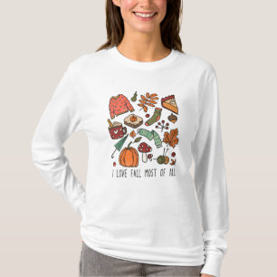 I Liebe Herbst Herbstleaves Pumpkins T-Shirt