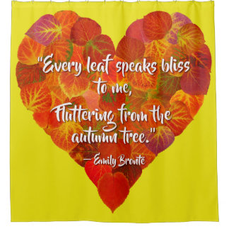 I Liebe Herbst - Red Aspen Leaf Herz 1, Brontë Zit Duschvorhang