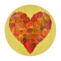 I Liebe Herbst, subtil - Roter Aspen Leaf Herz 1