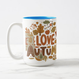 I Liebe Herbst Zwei-Tonen-Tasse Zweifarbige Tasse
