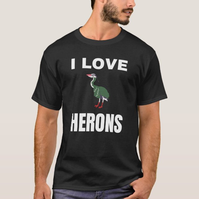 I Liebe Herons T-Shirt (Vorderseite)