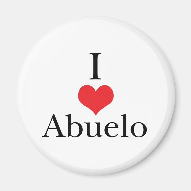 I Liebe (Herz) Abuelo Magnet (Vorne)