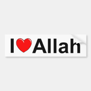 I Liebe (Herz) Allah Autoaufkleber