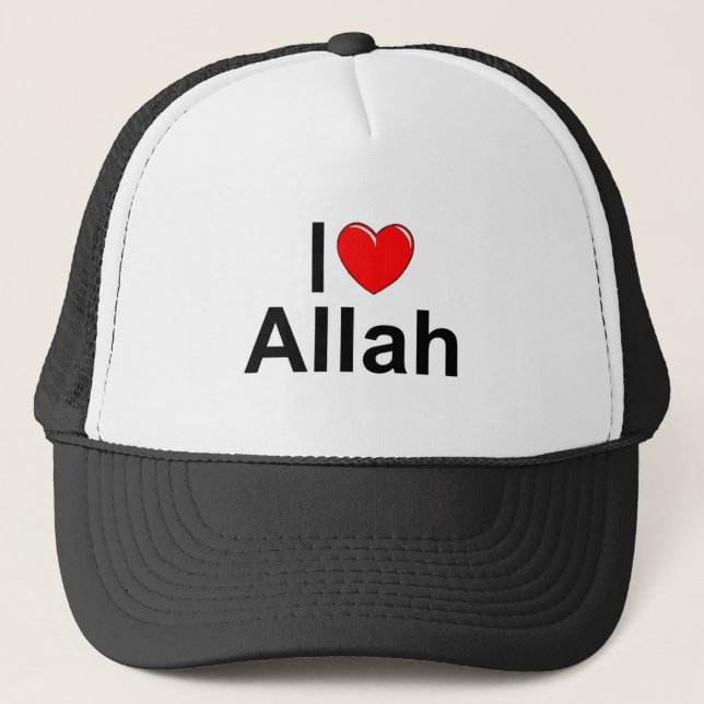 I Liebe (Herz) Allah Truckerkappe (Vorderseite)