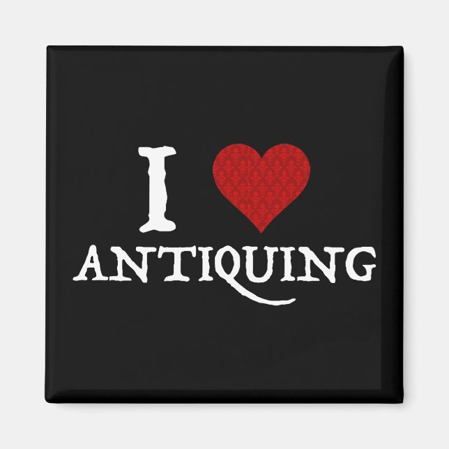 I Liebe (Herz) Antiquitäten Magnet (Vorne)