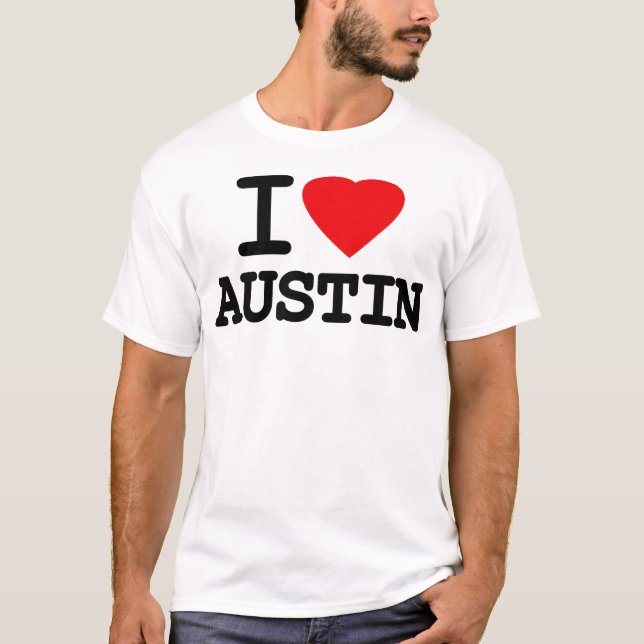 I Liebe-Herz Austin Texas T-Shirt (Vorderseite)