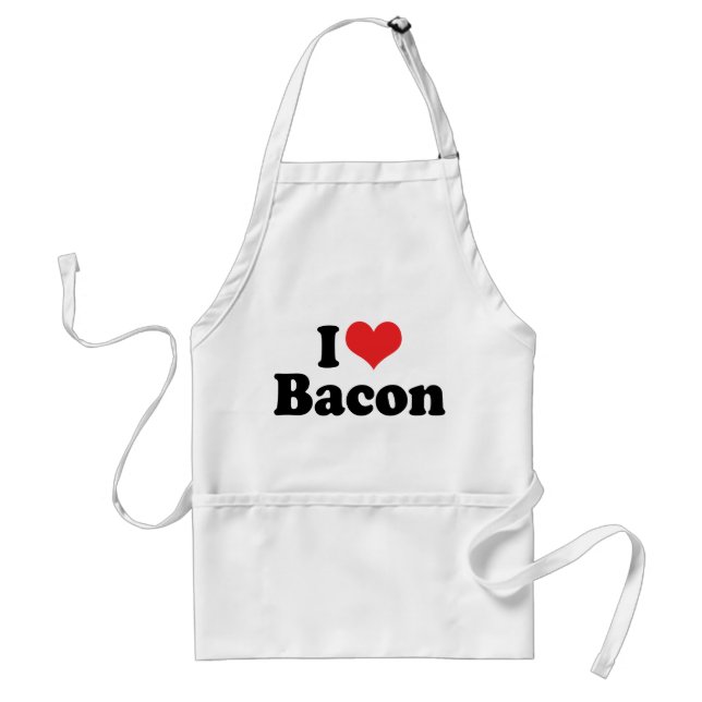I Liebe Herz Bacon - Bacon Lover Schürze (Vorne)