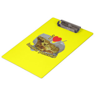 I Liebe (Herz) Banana Pancake ... Thai Street Food Klemmbrett