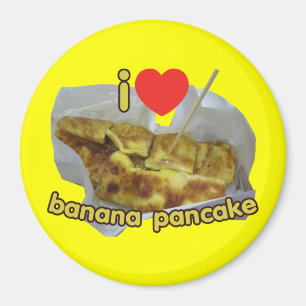 I Liebe (Herz) Banana Pancake ... Thai Street Food Magnet