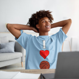 I Liebe/Herz Basketball Basketball Basketballspiel T-Shirt