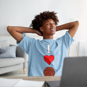 I Liebe/Herz Basketball Basketball Basketballspiel T-Shirt