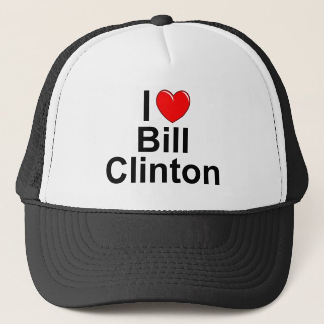 I Liebe (Herz) Bill Clinton Truckerkappe (Vorderseite)
