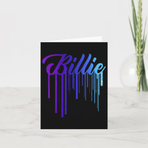 I Liebe Herz Billie Vorname Personalisiert Groovy Karte
