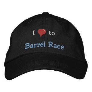 I Liebe (Herz) bis Barrel Race Bestickte Kappe